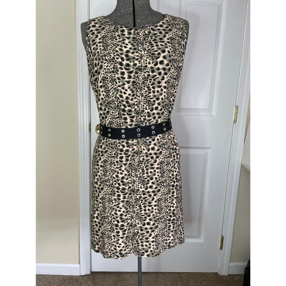 Vintage 90's Leopard Print Casual Dress - Picture 3 of 5